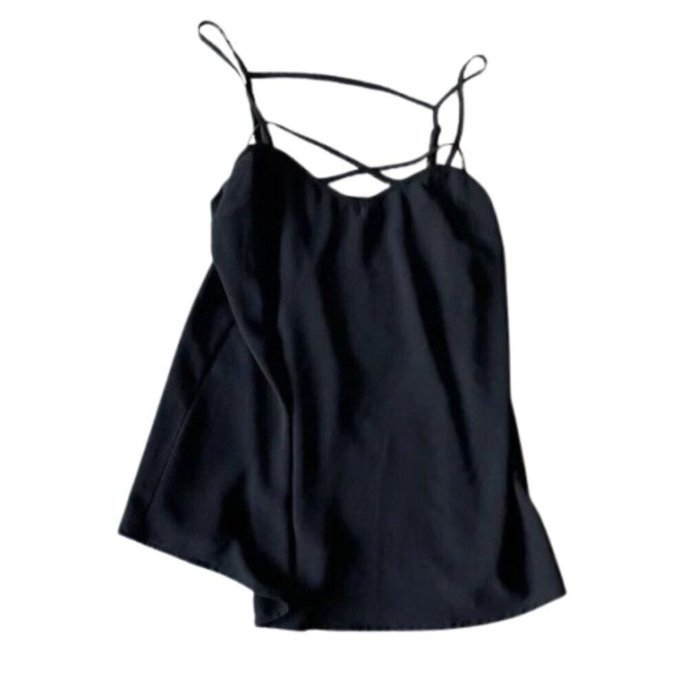 ModCloth Women's Black Strappy Cage Neck Camisole Tank Top Small
